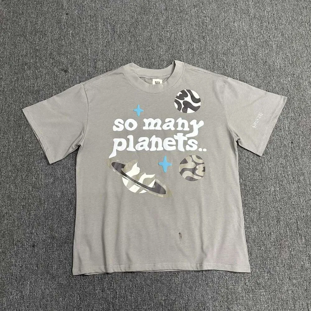 Yingchao Broken Planet High Street BPM Foam Galaxy Planet Limited kurzärmeliges T -Shirt für Männer und Frauen Sommermode
