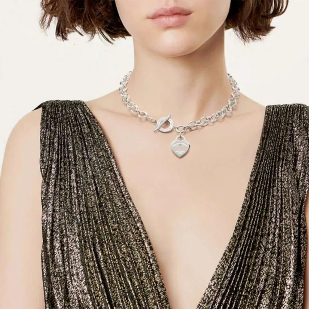 TiffanyJewelry Heart Necklace Designer Necklace TiffanyJewelry Heart Necklace Luxury Jewelry Design Pendant Rose Gold Dayギフトジュエリー666