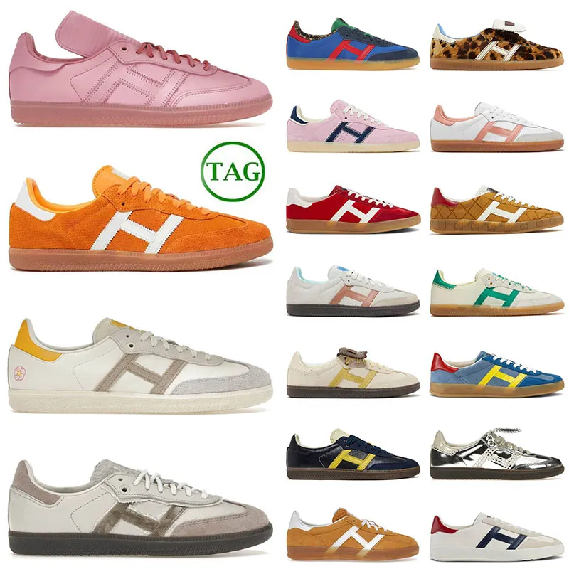 adidas gazelle samba shoes wales bonner Nylon Fox Brown 2024 Designer Casual Shoes Silver Metallic Pony Cream White Leopard Tint Yellow Outdoor Sneakers 【code ：L】