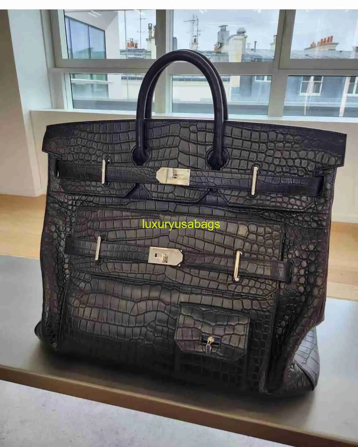 Bolsa de couro bk confiável luxo 2024 Novo outono e inverno bolsa grande para homens e mulheres bolsa de bagagem de viagem de negócios 50 grande capacidade portátil t tem logotipo hbll