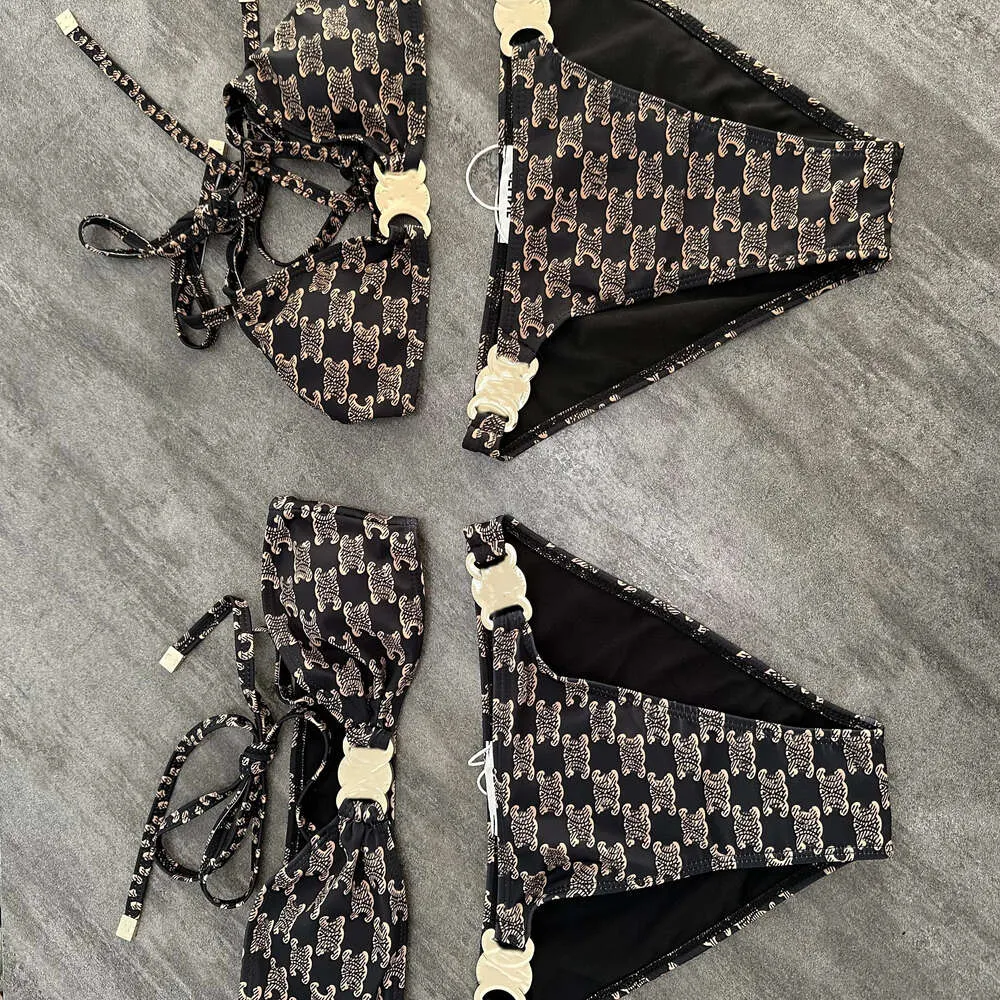 gucci burberry chanel versace fendi prada louis vuitton balmain dolce gabbana Вы Designer Cel Girls Beach Sexy Bikini Femmes Fashion Seduction Halter Swimwear One-Piece Set GGITYS