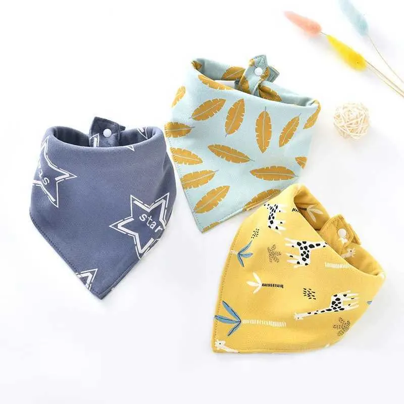 Bibs Burp -Tücher Baby Lätzchen und Rülpstofftücher Bio -Baumwollbandana sabbern Cartoon Baby Girl Boy Füttern Schürze Speichel Handtuch Neugeborene Bib D240513