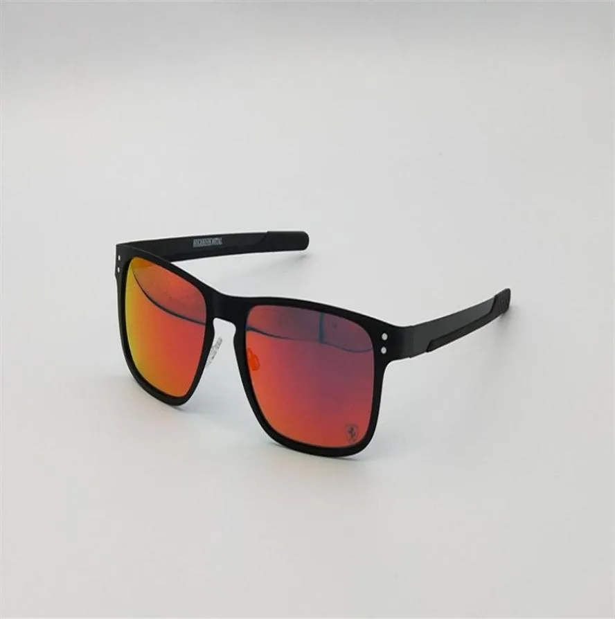 New Style Metal Sonnenbrille Herren Hochwertiger Designer OO4123 Quadratische Black Metall Rames Eyewear Fire Objektiv polarisiert 55 mm254c3774667