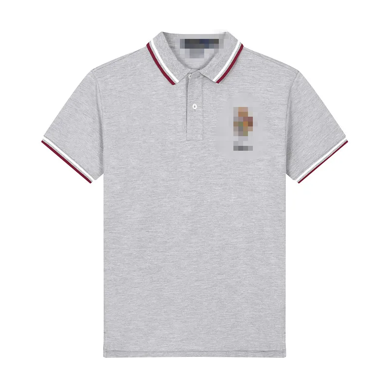 Polos masculino Brand Summer Classic Classic Men's Golf Alphabet Borderyer Sign T-shirt de manga curta Cotton High Street Secagem rápida de negócios respirável casual desgaste masculino masculino
