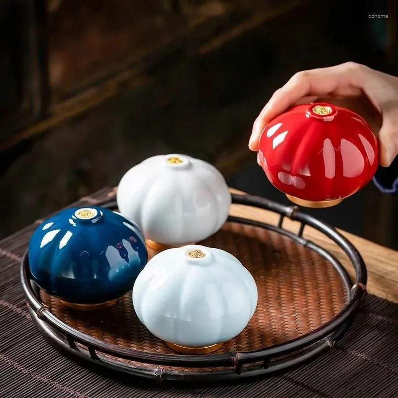 Garrafas de armazenamento Mini mini porcelana jar jarra de viagem portátil Tanque de chá da lanterna de lanterna selada Candy Coffee Ceramic Craft Home Decor