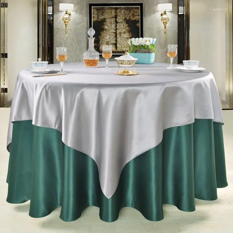 Table Cloth El Tablecloths Pure Color Round More Upscale Double Box_Jes3228