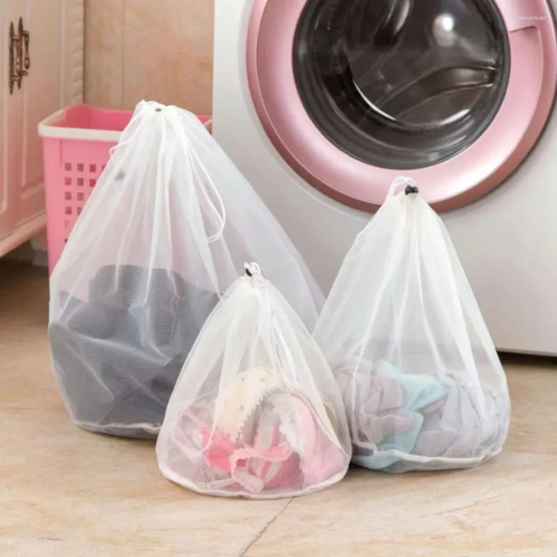 Laundry Bags Drawstring Mesh Filter Machine Washing For Underwear Bra Socks Lingerie Dirty Clothes Care Protect Organizer