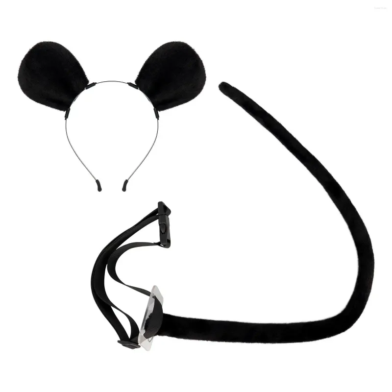 Party Supplies Mouse Costume Accessory Set Fancy Dress 2Pcs Ears And Tail For Role Play Easter Masquerade Animal Themed Parties Halloween