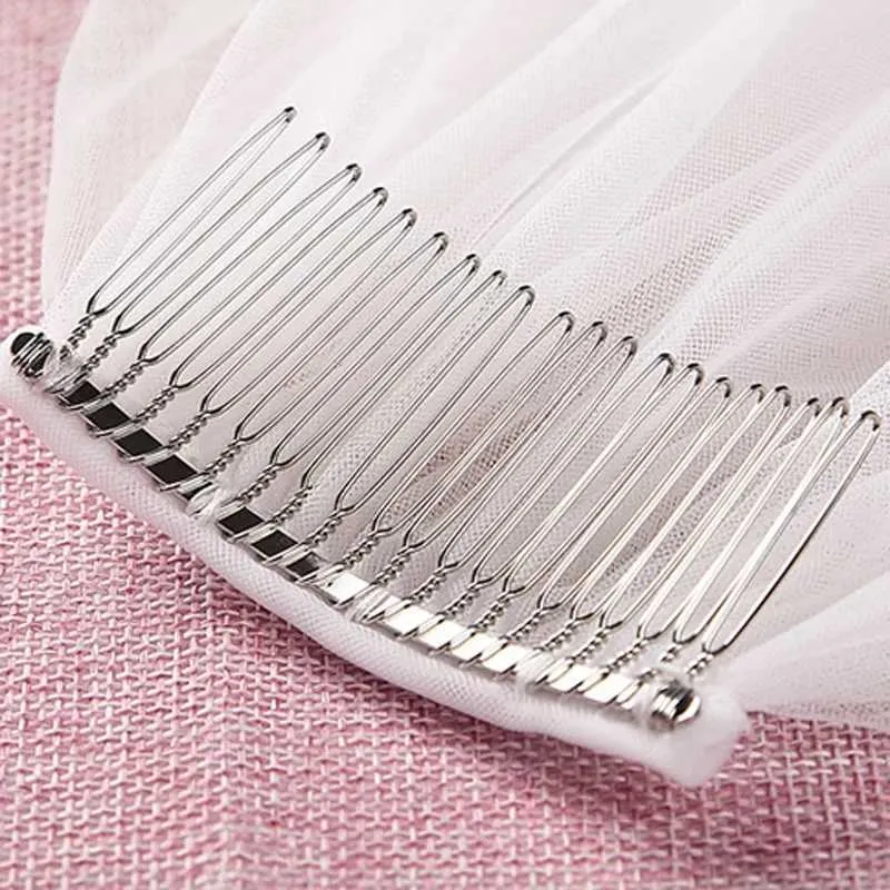 Gioielli per capelli Lungo pizzo 2,5 m Velo da sposa avorio con pettine Fard Sposa Copricapo Accessori da sposa_voghion.com