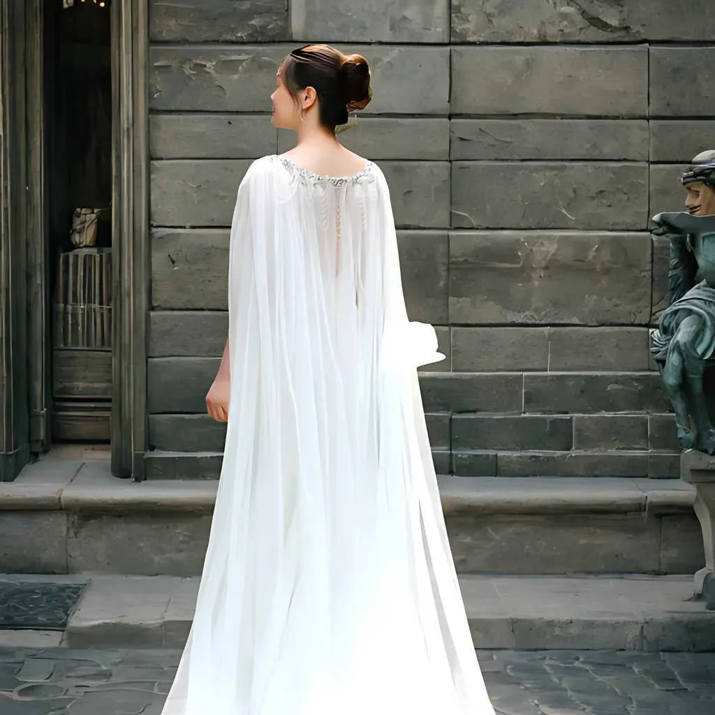 Gioielli per capelli Mantella da sposa con perline, strass, velo, scialli e boleri, giacca in tulle, abito da sposa_voghion.com