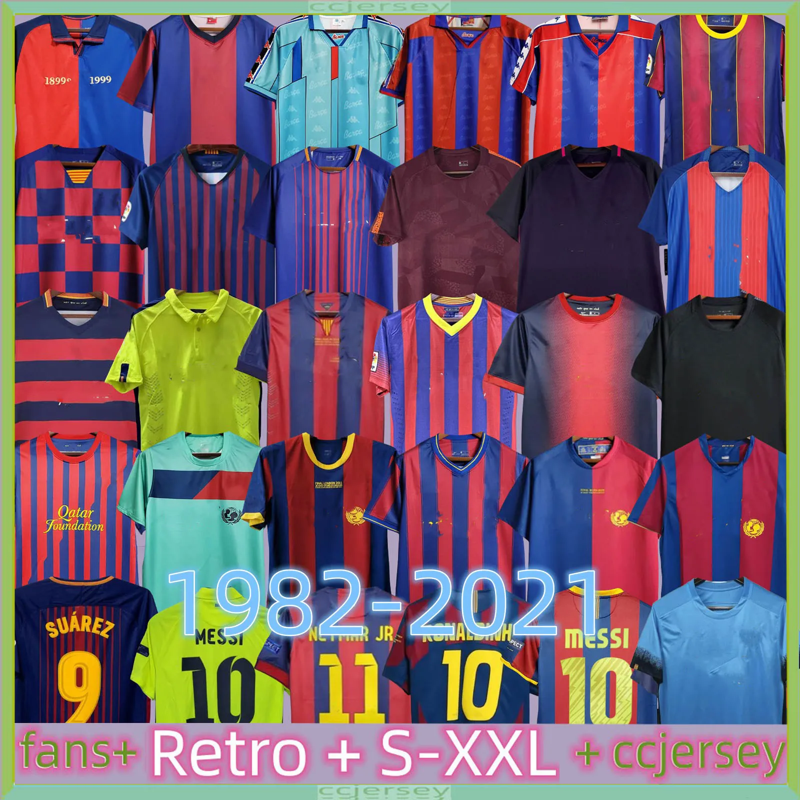 Soccer Jersey Finals 96 97 98 99 08 09 10 11 12 15 18 19 Ronaldinho Rivaldo Iiesta Maillot de Foot Ibrahimovic Eto'o Kluivert Ronaldo Xavi Henry Messis