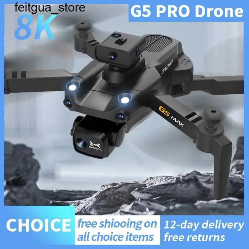 Drones rnabau g5 pro rc drone obstakel vermijding optische stroming positionering 4k professionele dubbele camerahoogte onderhoudsschort verkoop 3000m s24513