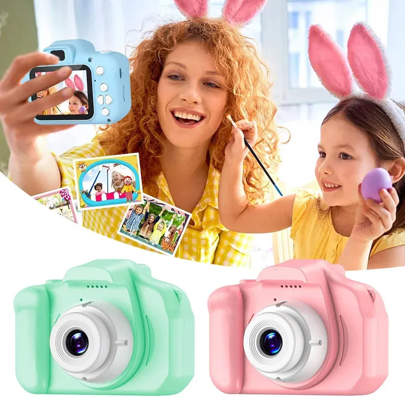Kinderkamera 1080p HD Video Digital 2 Zoll Farbdisplay Mini Kids Camera Outdoor POFORY KIND TOY 240509