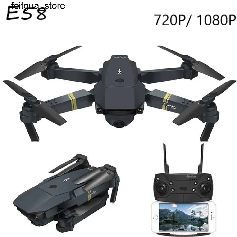 Drones Hot chaquene E58 Drone WiFi FPV avec grand angle à haute définition 1080p / 720p Mode de maintien haut de caméra 4-axis ARM RC X Pro RTF Quad Helicopter S24513