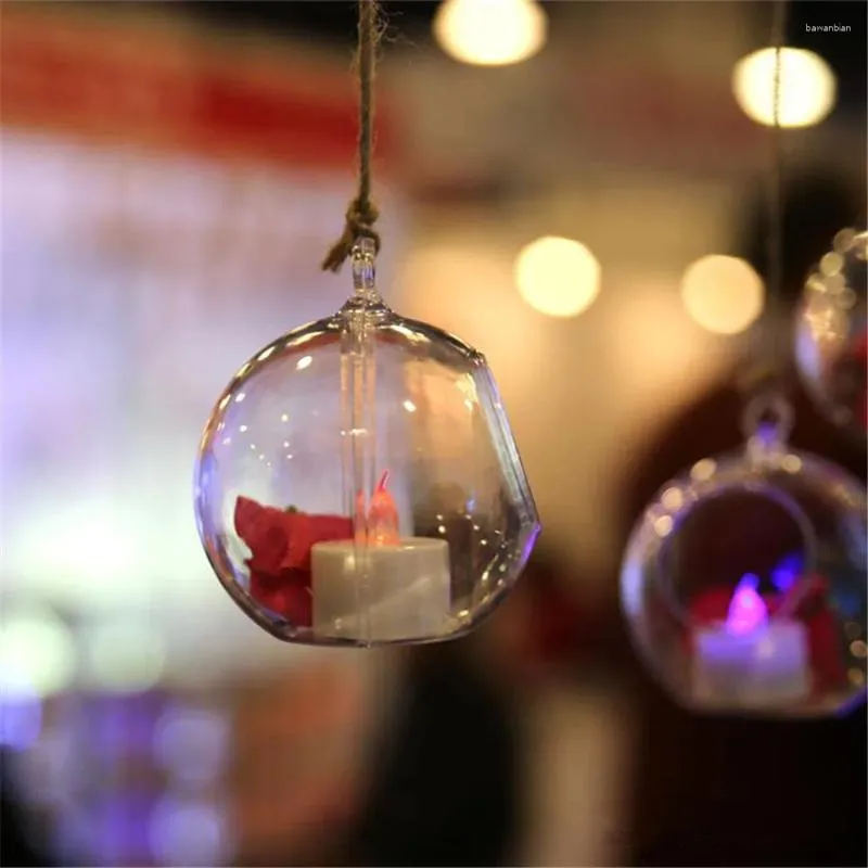 Bolsas de velas Diseño único Clear acrílico Bola colgante Moda de la boda brillante Bolas de decoración de Navidad Llegada