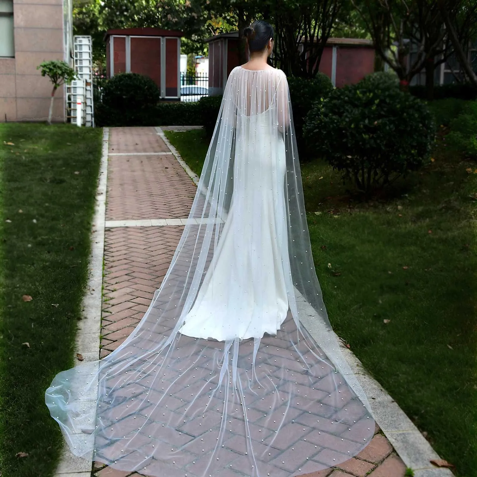 Bijoux de cheveux boléro pour femmes, voile de mariée couvre les épaules pour la mariée, accessoires de mariage, Cape châle, Cape de soirée douce_voghion.com
