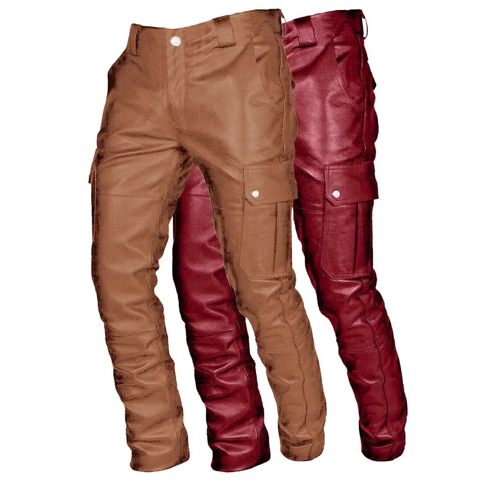 Pantalon pour hommes pantalon punk en cuir pour hommes