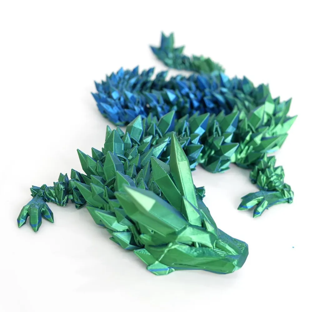 30 cm Nouvel An 3D Imprimé Dragon Figures Toys Anti-Stress Multi-articulées Mothon Mothable Handd Hands Articule Dragon jouet pour la table de table à domicile Decoration 087