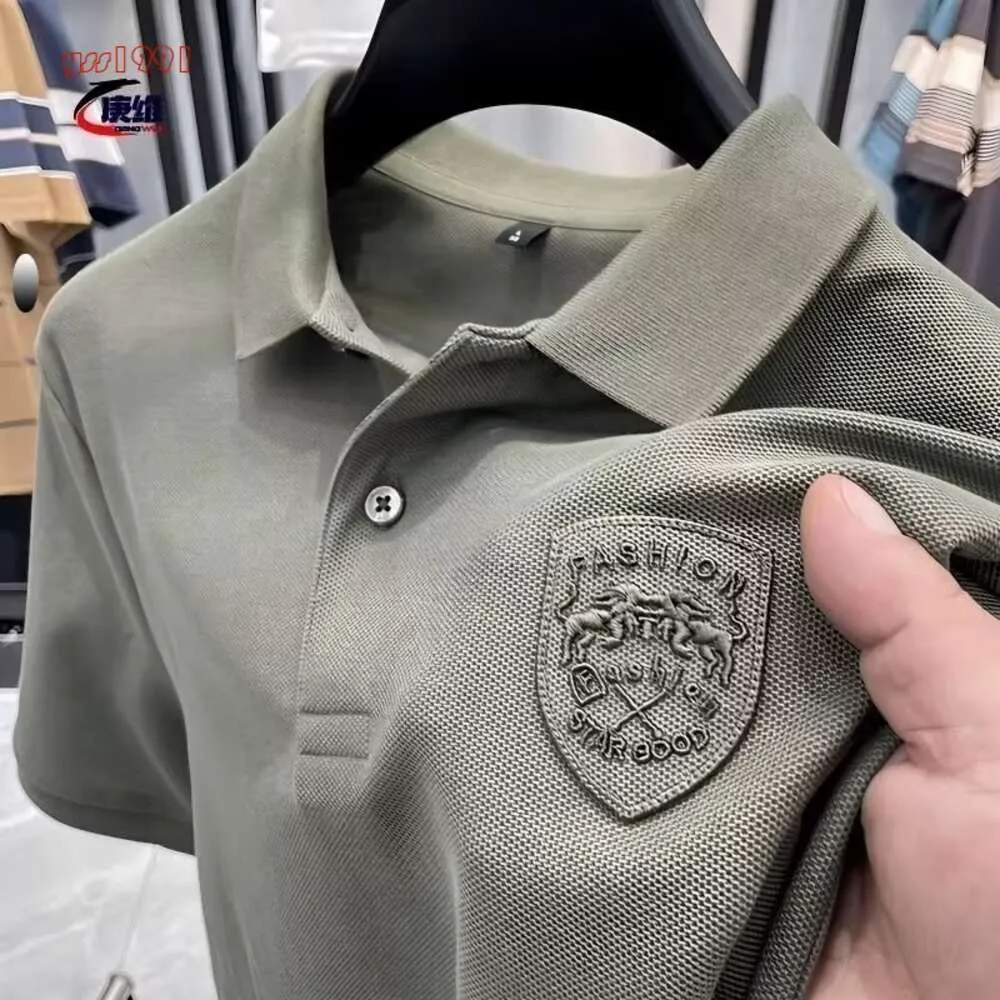 Polo-shirt voor heren, korte mouwen, high-end, veelzijdige, casual, nieuwe modetrend, Polo Collar T-shirt, half mouwen top voor mannen