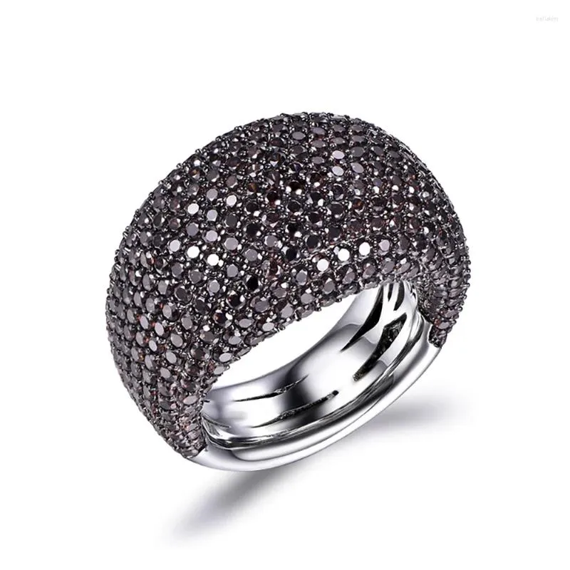 Cluster Rings TKJ 925 Sterling Silver Spinel Damesring Lab Gemstone Sparkling Engagement voor bruid bruidsgeschenk