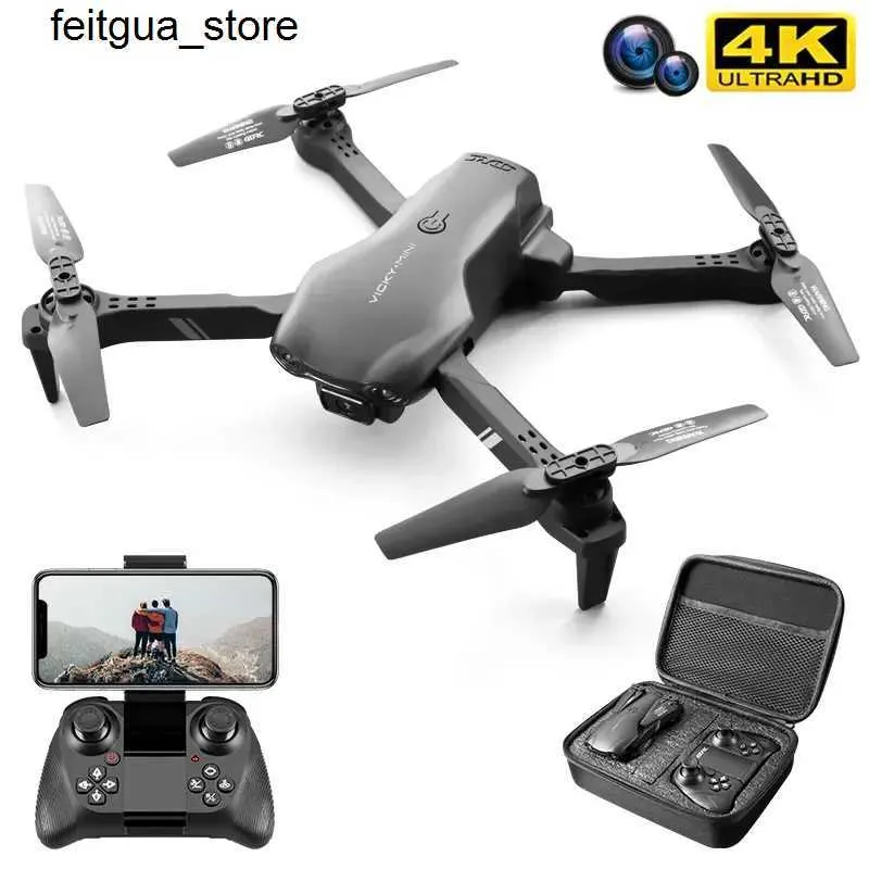 Drones New V13 Mini Drone 4K HD Professional Edition with 1080P Dual Camera 2.4G WIFi FPV Drone Foldable RC Four Helicopter Gift Toy S24513