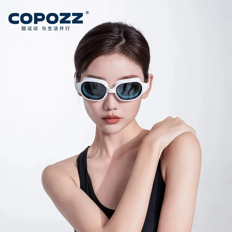 Copozz Professional Swimming Goggles Mężczyźni Kobiety anty mgły UV Wodoodporne szklanki Swim okulary 240416