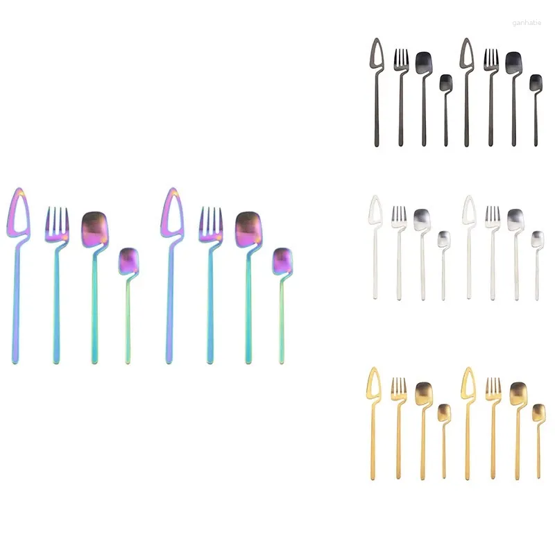 Ensembles de vaisselle en acier inoxydable Couvoirs de vaisselle de restauration de restaurants de restauration Fourk Knife Spoon