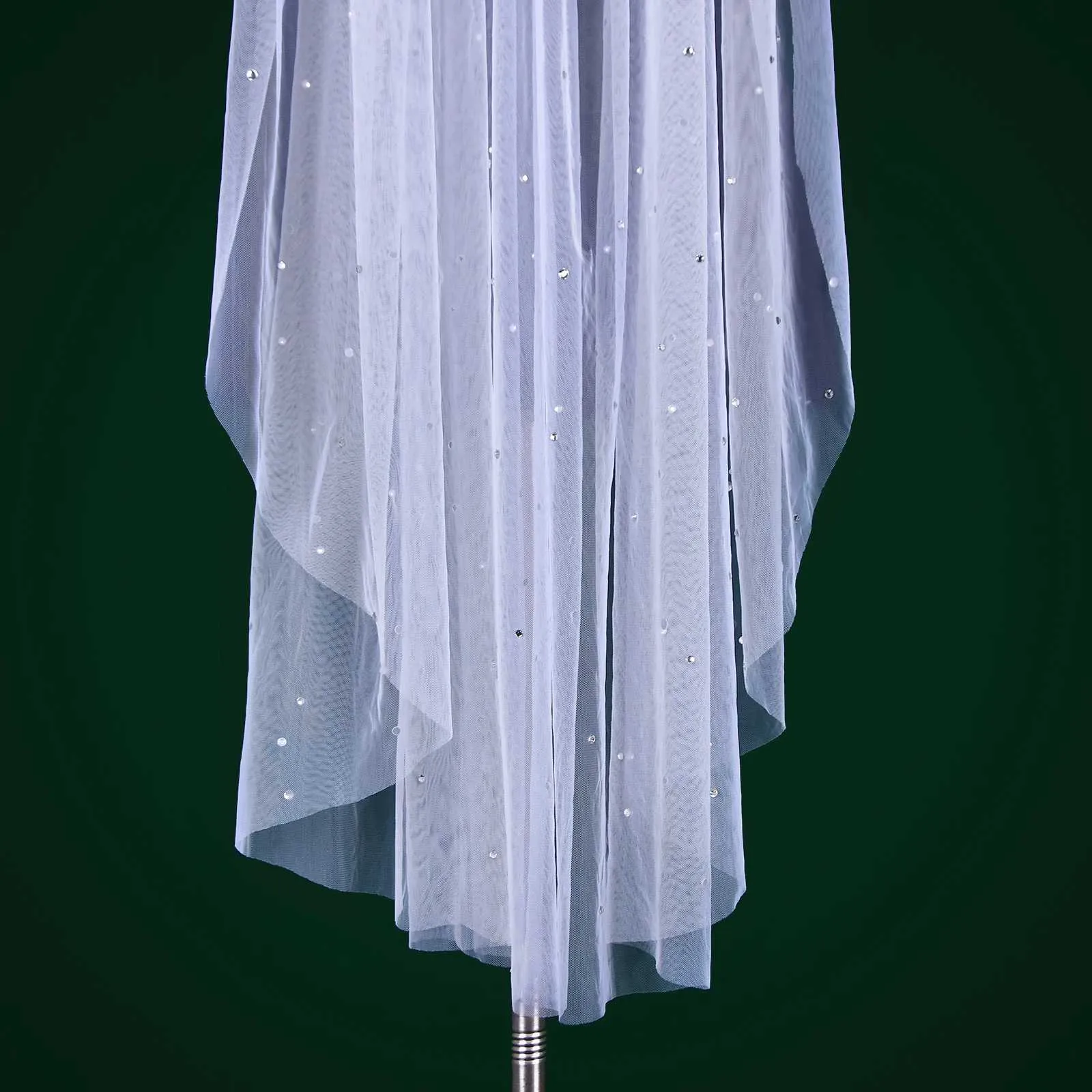 Gioielli per capelli M34 Velo corto Veli da sposa con strass Scintillanti 1 livello Cristalli Accessori da sposa in rilievo Sposa di diamanti_voghion.com