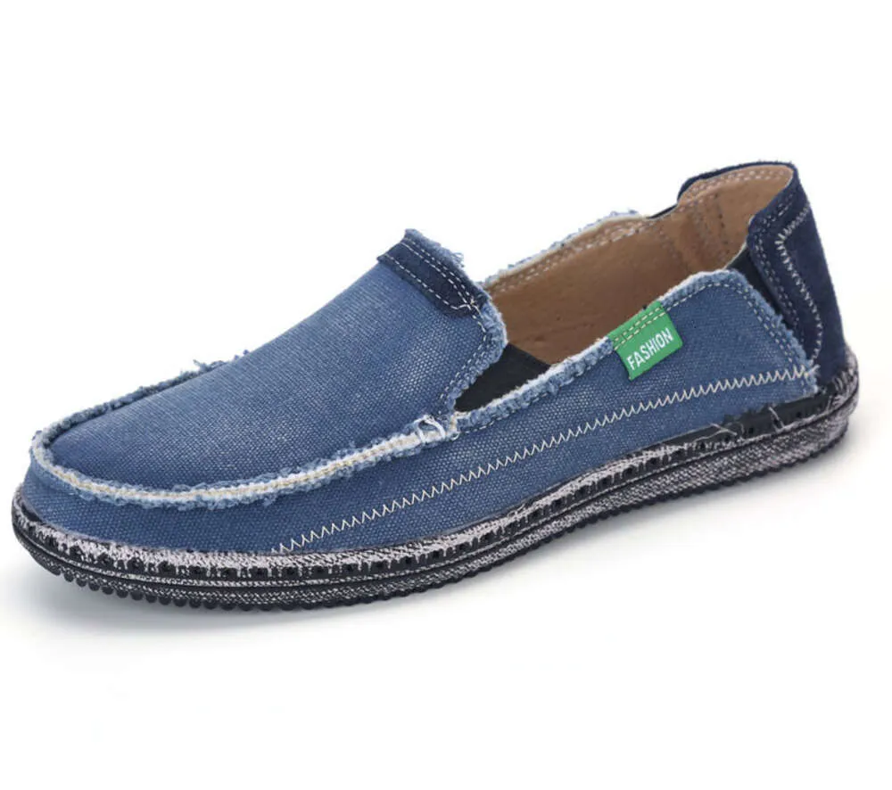 2024 Дизайнерская повседневная обувь для мужчин Gai Denim Slip-On Black Blue Brown Trainers Trainers Старые спортивные кроссовки на открытом воздухе. Большой размер 39-48 78