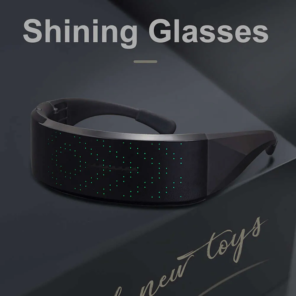 light-emitting glasses Tiktok The same bar Tiodi Bluetooth charging APP custom pattern dynamic LED sunglasses H513-110