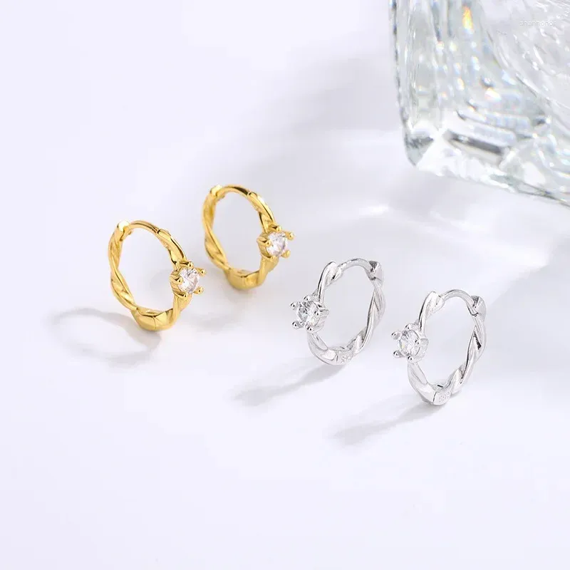 Boucles d'oreilles 925 Silver en argent sterling, single étincelant imitez le diamant avec un style polyvalent pour l'entreprise importante fête