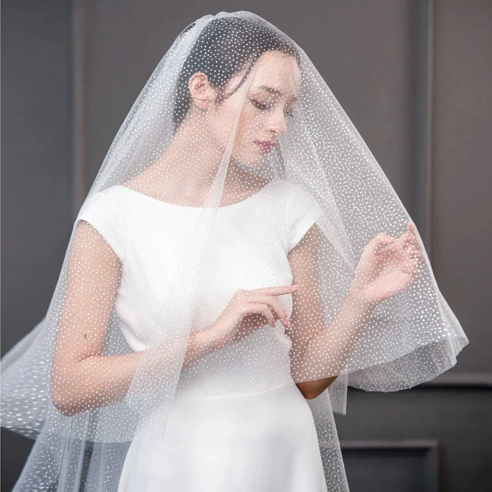 Sparkle Bridal Veil 2 Tier Soft Tulle With Comb For Wedding_voghion.com