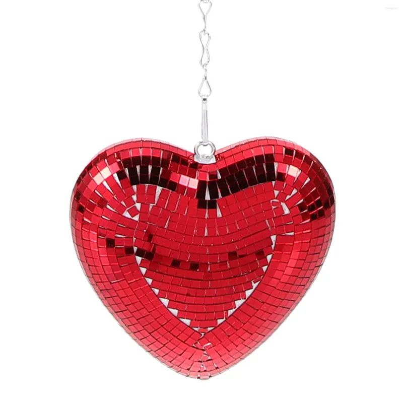 Decorative Figurines Valentine's Day Pendant Christmas Decoration Disco Mirror Ball Reflective Tinner Hanging Party Glass Xmas