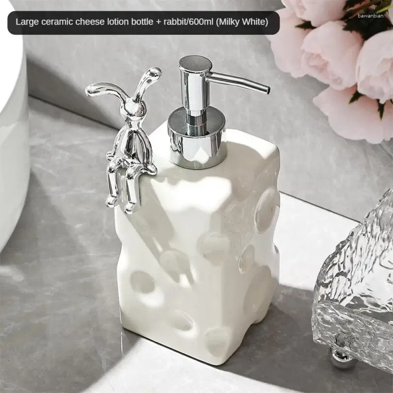 Dispensateur liquide Dispensateur en céramique Bouchon de douche de douche rechargeable Rempillable Hands Laundry Sub Botling Bathroom Products