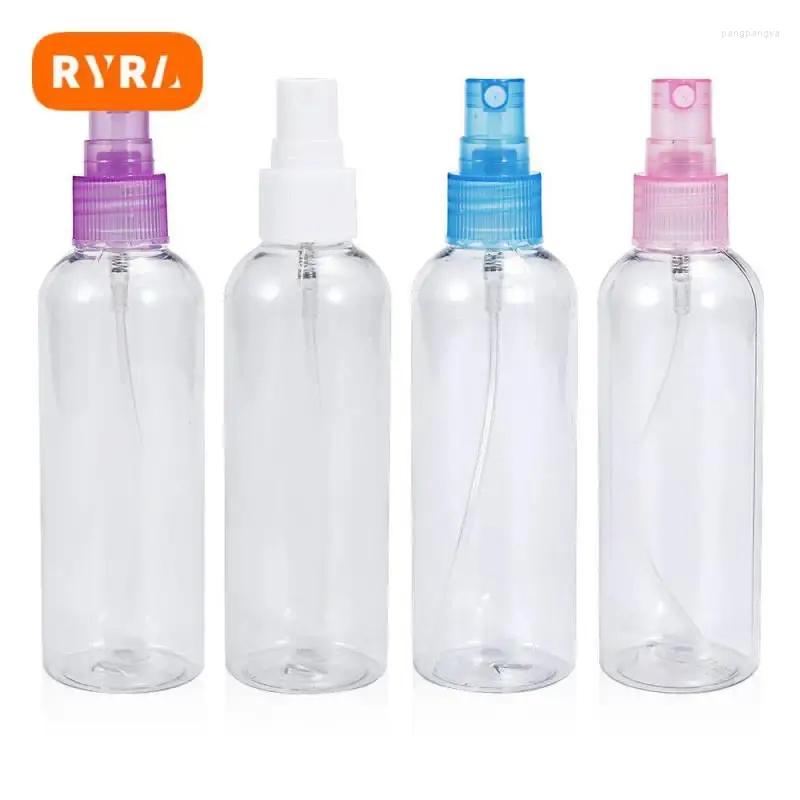 Bouteilles de rangement en plastique rechargeable compact mini assainage à la main portable transparent transparent voyager pratique vide