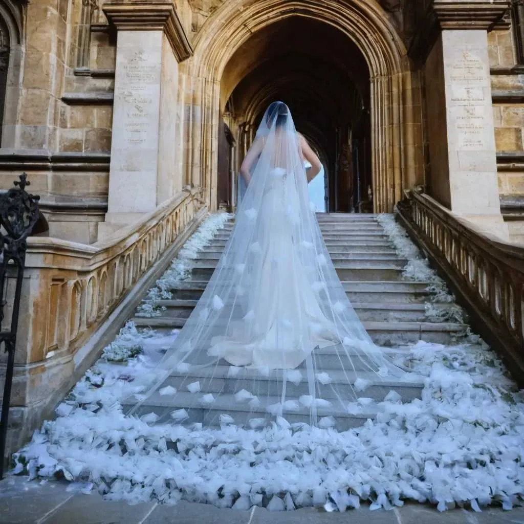 Hair Jewelry 2 Tier Romance Wedding Veil 5M Long Cathedral Style Soft Bridal Illusion with Comb Bride Accessories V126_voghion.com