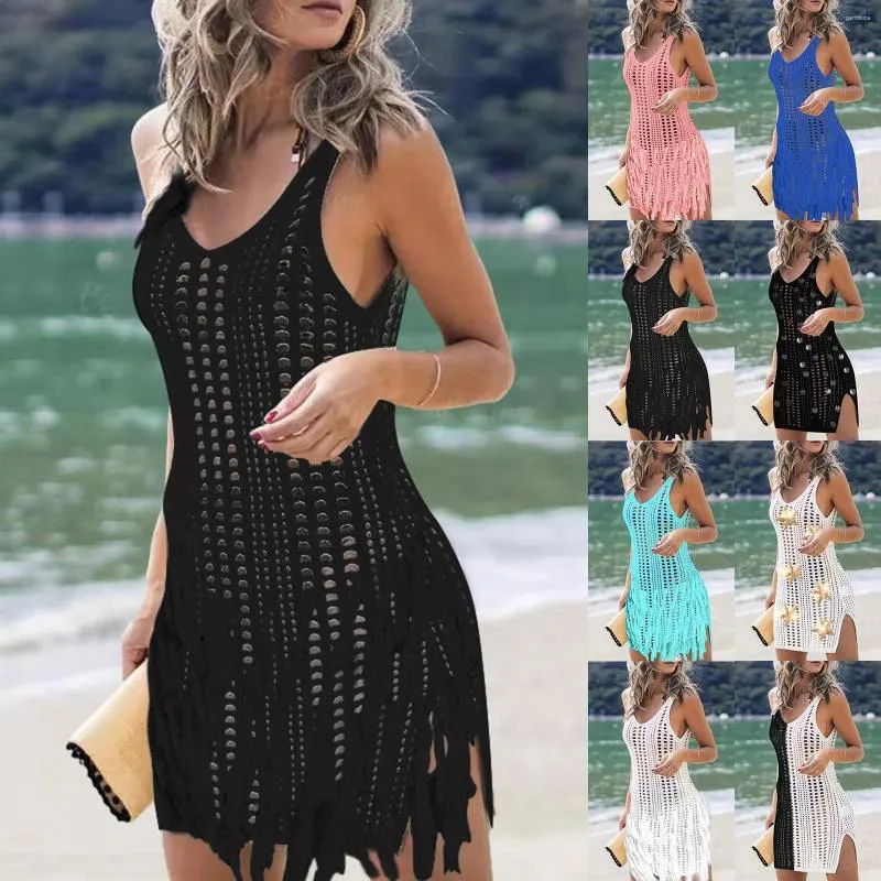 Vestidos casuais Moda feminina cor sólida