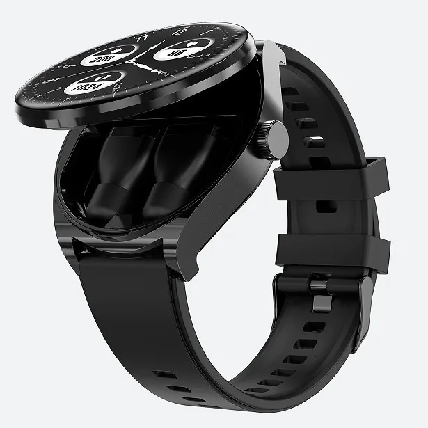 Nouveau message 2 en 1 Bluetooth Smartwatch TWS Message d'appel à double écouteur Poussez la fréquence cardiaque de la pression de sommeil