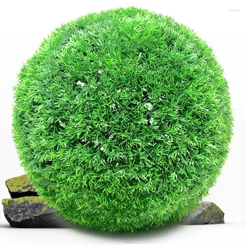 Dekorativa blommor växt topiary boll runda bollar 4 lager tallnålar konstgjord grön falsk dekor för