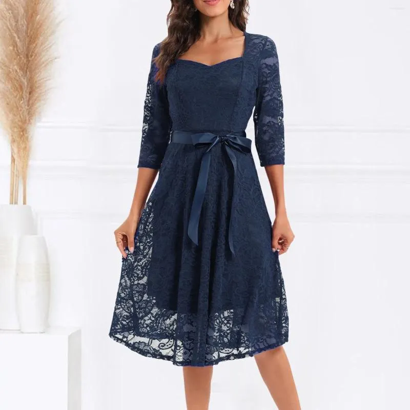 white christmas dresses Modest Green Quarter Sleeves Formal Prom Evening Cocktail Dress DQ830893