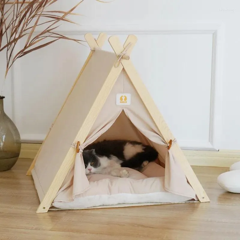 Nośniki kota namioty śliczne pies drewniane łóżko domowe japoński domek dla szczeniaka