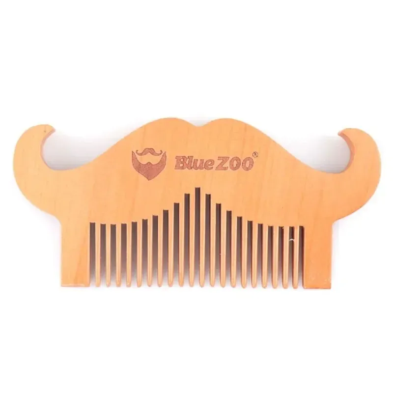 Bluezoo Cross Border Foreign Trade Men's Beard Care Gear Wood Beard Beard Form