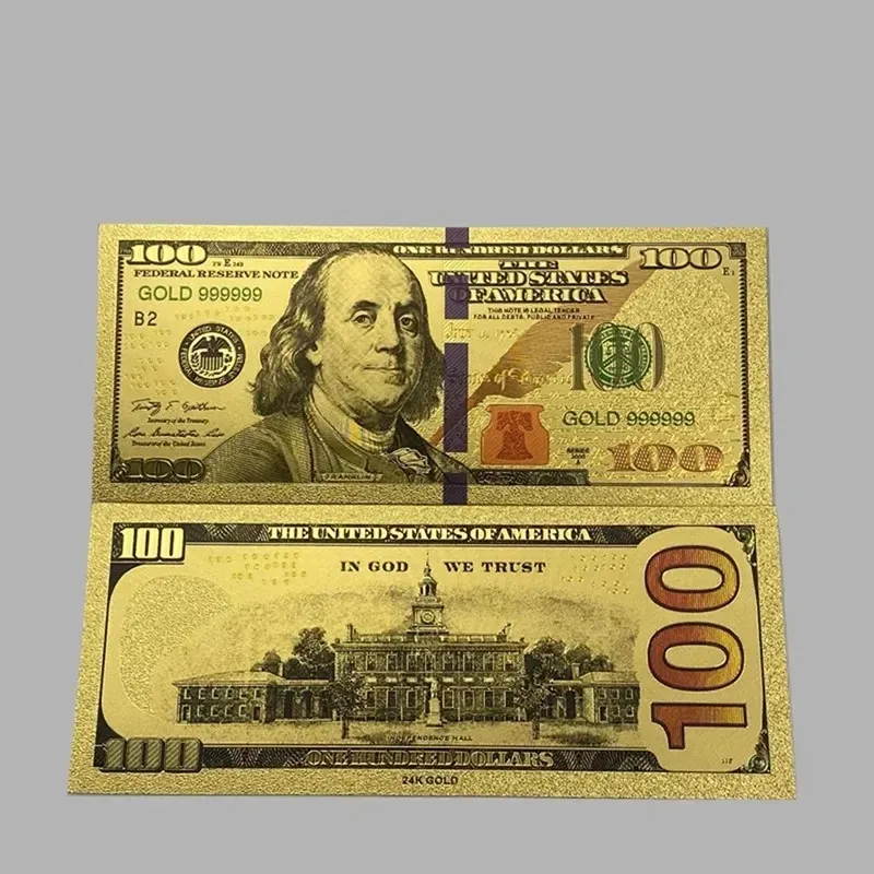 Party Supplies America 24k Gold Foil Banknote Crafts for Collection Party Favor Banknote