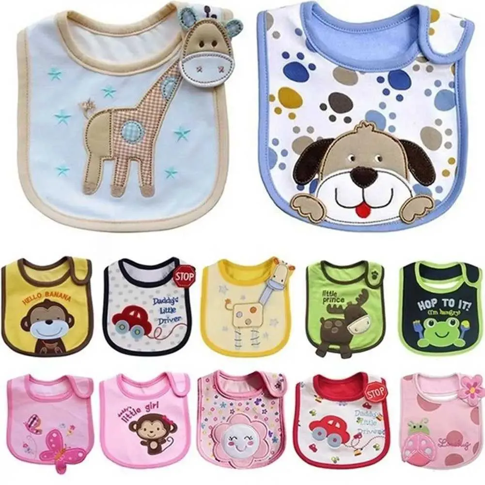 Bibs Burp Cloths alimentant bébé bib bandana mignon brodé sans manches Bib bébé fille Bib Saliva Boy Vêtements Cartoon D240513