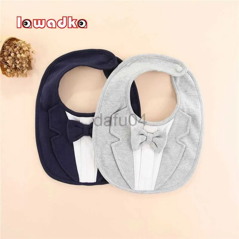 Bibs Burp Cloths Lawadka Bib Girl Boy Coton Gentleman Princess Style Fashionable Nouveau Baby Bib Tissu Baby Saliva Saliva Taille un rose D240513