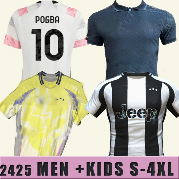 2024 2025 Maglia Dusan Vlahovic Chiesa 2324 Juventuse Soccer Jerseys Weston McKennie 23 24 Rabiot de Sciglio Kids Uniform Bremer Chiellini Bonucci Pogba Kean