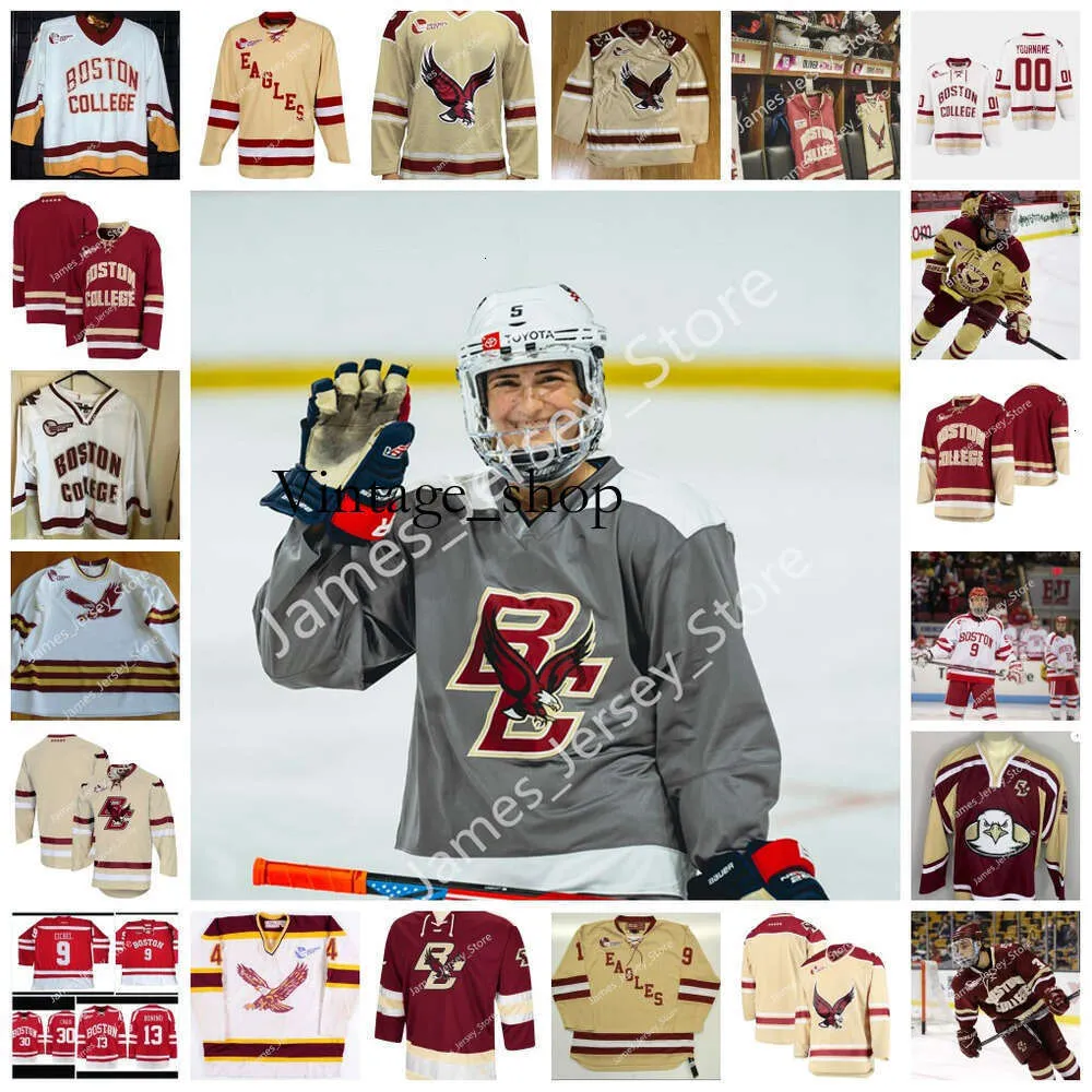 Vin NCAA Stitched Custom Boston College Eagles Hockey Jersey Brian Leetch 13 Cam Atkinson 10 Brian Boyle 22 Paul Carey 4 Brooks Orpik Johnn