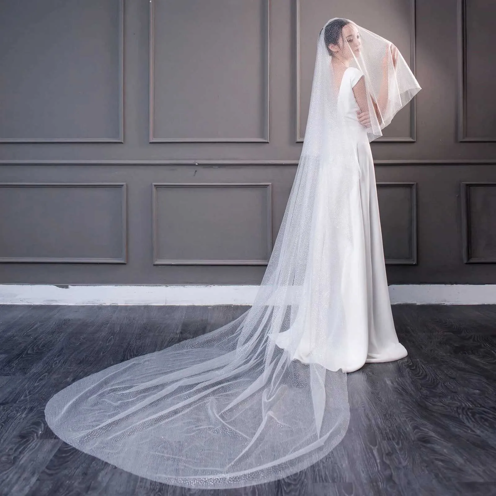 Sparkle Bridal Veil 2 Tier Soft Tulle With Comb For Wedding_voghion.com