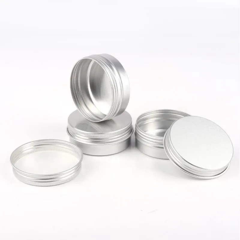 60 ml puste aluminiowe pojemniki kosmetyczne pudełka garnkowe balsam do warg aluminiowy słoik dla kremów maści krem ​​do ręki opakowanie vkkqw gopjf