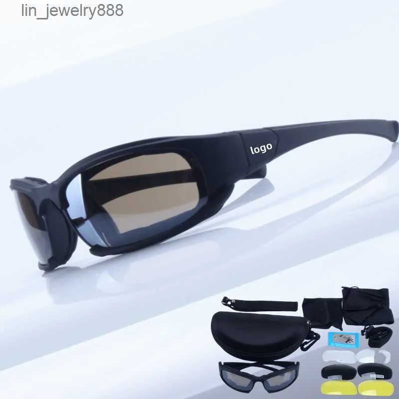 X7 taktyczne gogle niestandardowe okulary motocyklowe Gafas Taktyczne okulary x7 strzelanie do okularów Uv400 3 Okulary przeciwsłoneczne